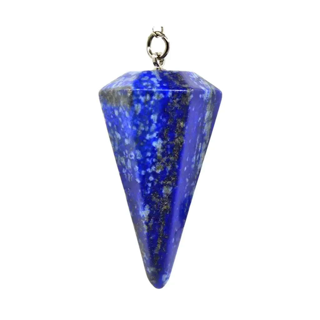 colgante pendulo facetado de lapislazuli (azul)