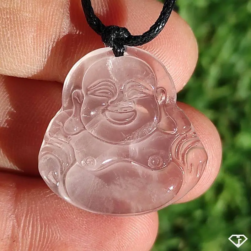 Colgante buda cuarzo rosa