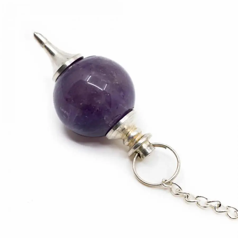 péndulo esfera de amatista (morado)