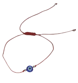 Pulsera hilo rojo y negro ojo turco