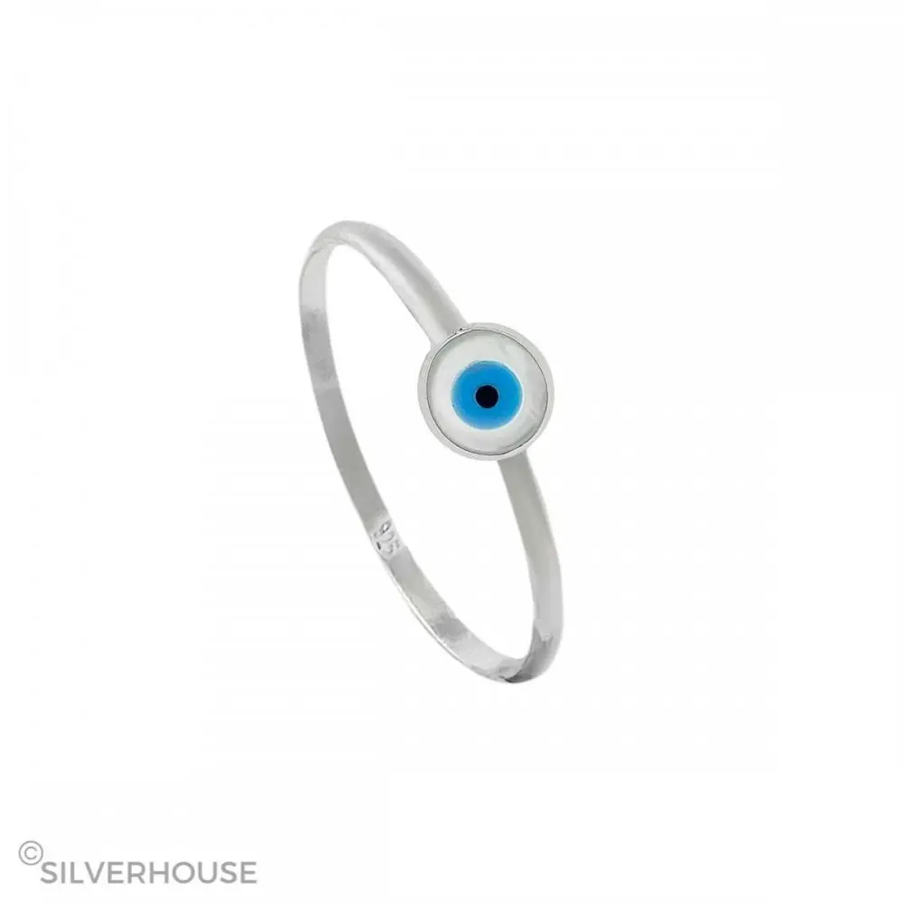 Anillo de plata Ojo de la suerte 6.5 mm