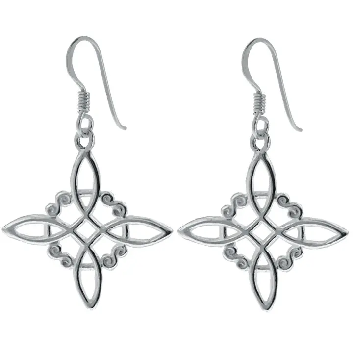 Pendientes Hippies nudo de bruja con triqueta