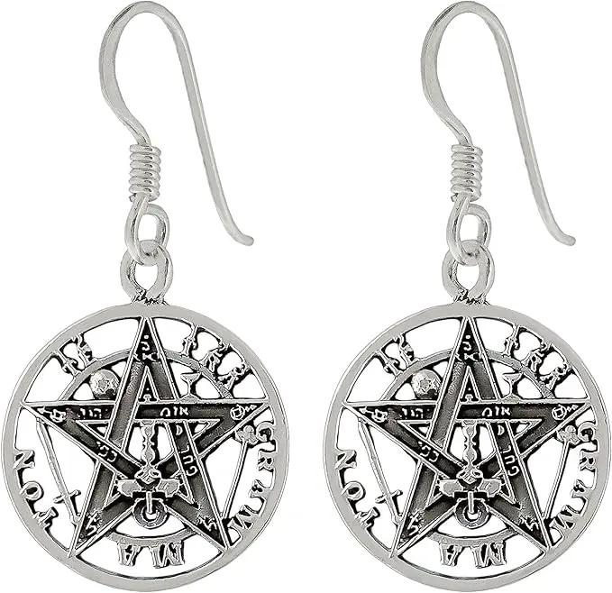 Pendientes Plata Hippie tetragramaton 11mm