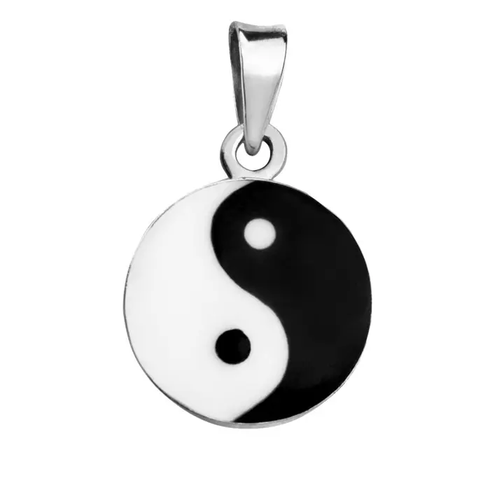Colgante plata 12 mm yin yang