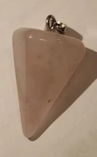 [colgante pendulo hexagonal de cuarzo rosa] colgante pendulo hexagonal de cuarzo rosa