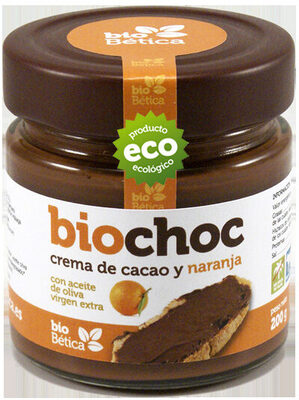 [8437016495322] BIOCHOC CREMA DE CACAO NARANJA BIO 200GR CRISTAL