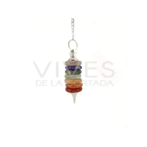 [64054] Péndulo con Minerales de los 7 Chakras · Discos