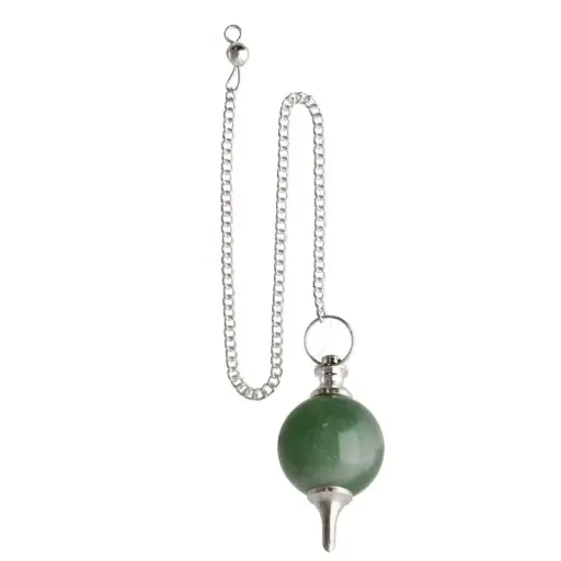 [10023] péndulo esfera de cuarzo verde