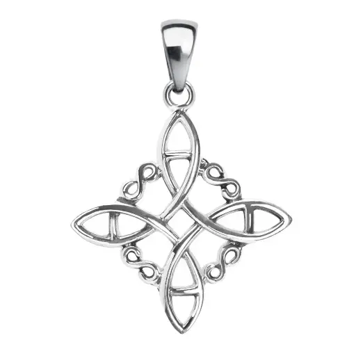 [1000973] Colgante de plata, nudo de brujas, 20 mm