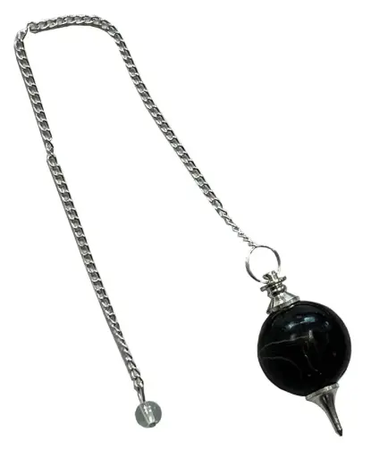 [10372] péndulo esfera de obsidiana (negro)