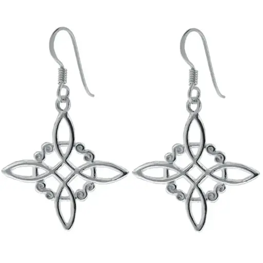 [0500265] Pendientes Hippies nudo de bruja con triqueta