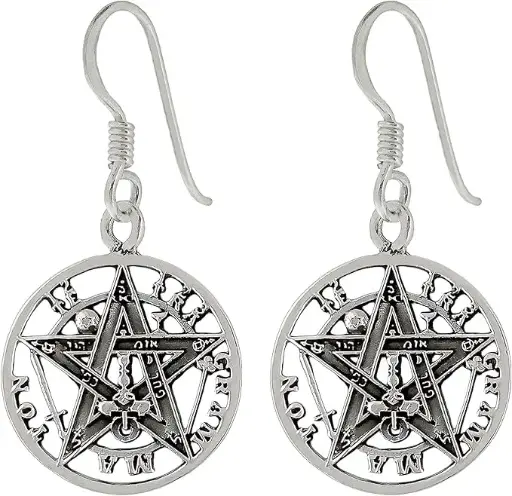 [0500357] Pendientes Plata Hippie tetragramaton 11mm
