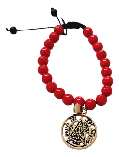[0800623] pulseras cristal rojo tetragramaton