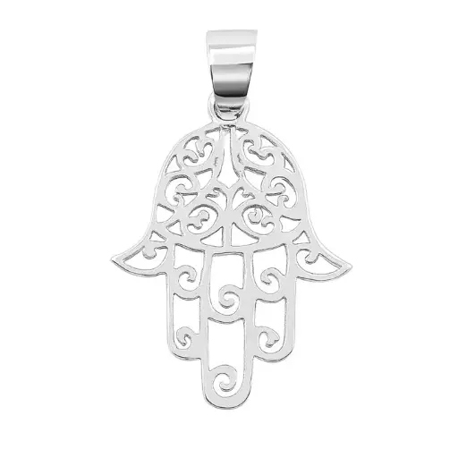 [1001081] Colgante de plata mano de Fátima ,25 mm