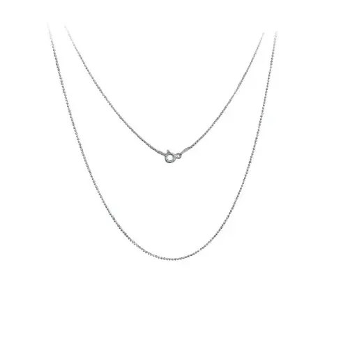 [2400030] Cadena de plata bolitas con bola, 1 mm x 45 cm, UNIDAD