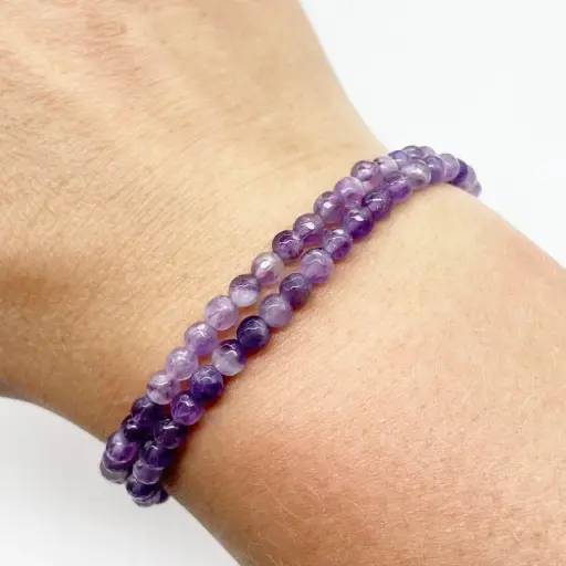 [3741] Pulsera Amatista 4mm