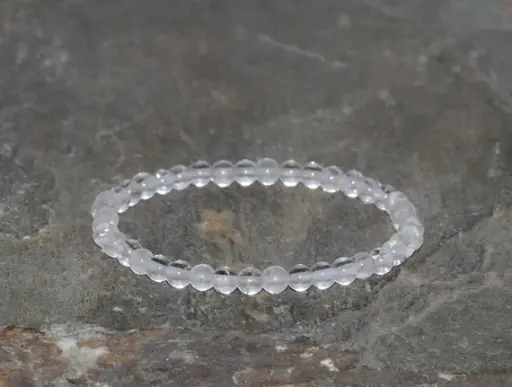 [76515] Pulsera Cuarzo transparente  4mm