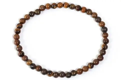 [1922] Pulsera ojo tigre sin brillo 4mm