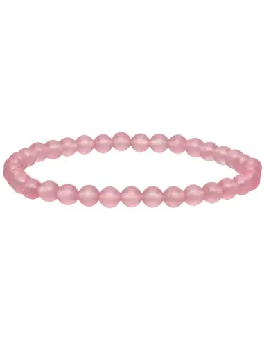 [3241] Pulsera Cuarzo rosa  6mm