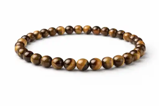[32147] Pulsera ojo tigre sin brillo 6mm