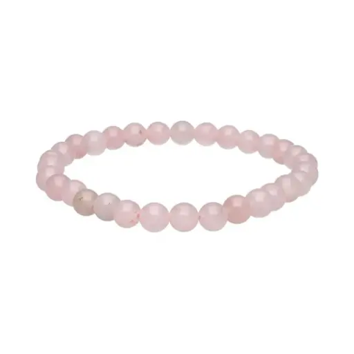 [4512] Pulsera Cuarzo rosa  8mm