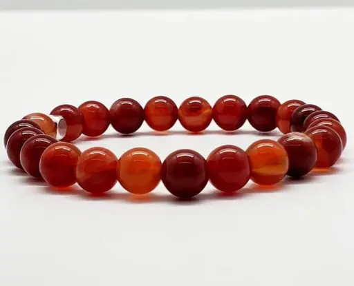 [4459] Pulsera Cornalina  8mm