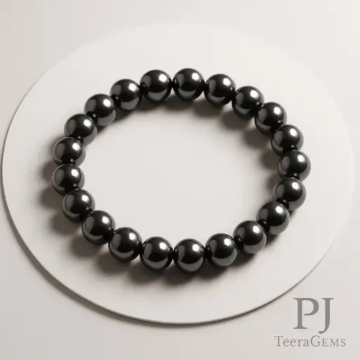 [8561] Pulsera Hematites  8mm