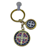 [280520] Llaveros con Medalla de San Benito Vintage